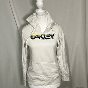 women's xs Oakley paint splatter v neck hoodie
